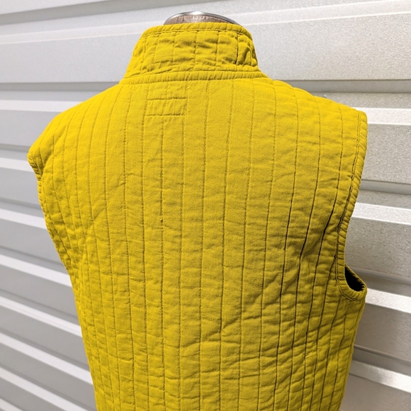 dill pickle IRIDIUM quilted cotton vest S M - Picture 7 of 13